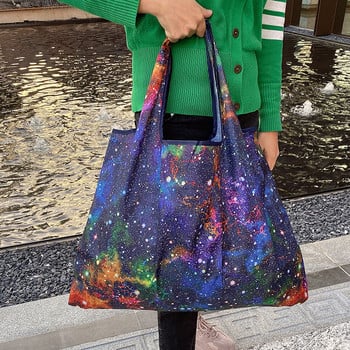 Μεγάλη μόδα τσέπη επαναχρησιμοποιούμενη τσάντα αγορών Αναδιπλούμενη τσάντα οικολογική τσάντα γυναικεία τσάντα ώμου Τσάντα τσάντα τσάντα οργάνωσης