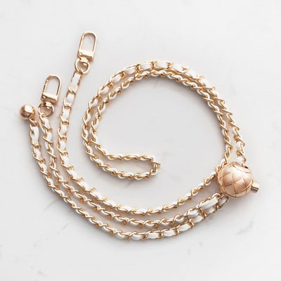 120 cm terasest kotikett PU-nahaga – 7 mm õlarihm ristkorpuse metallist kotiketirihm reguleeritava pikkusega palliga.