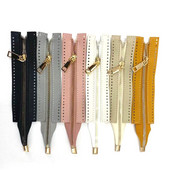 Kovový zips na džínsy, šitie kabeliek, remeselné šitie, zákazkový DIY zips na tkané tašky, hardvér z PU kože, zips, šijacie príslušenstvo