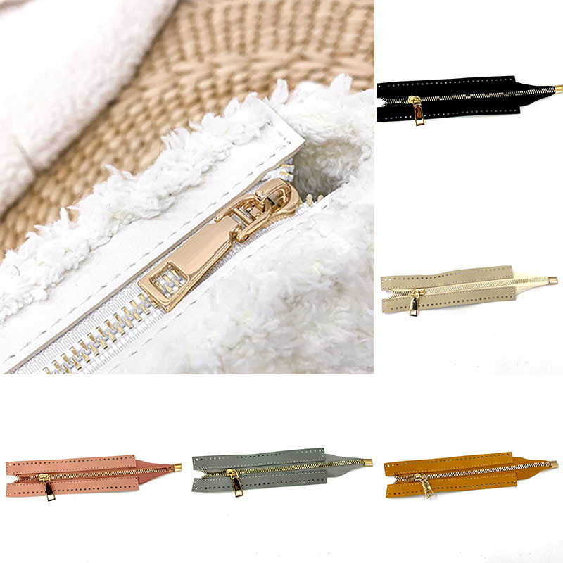 Kovový zips na džínsy, šitie kabeliek, remeselné šitie, zákazkový DIY zips na tkané tašky, hardvér z PU kože, zips, šijacie príslušenstvo