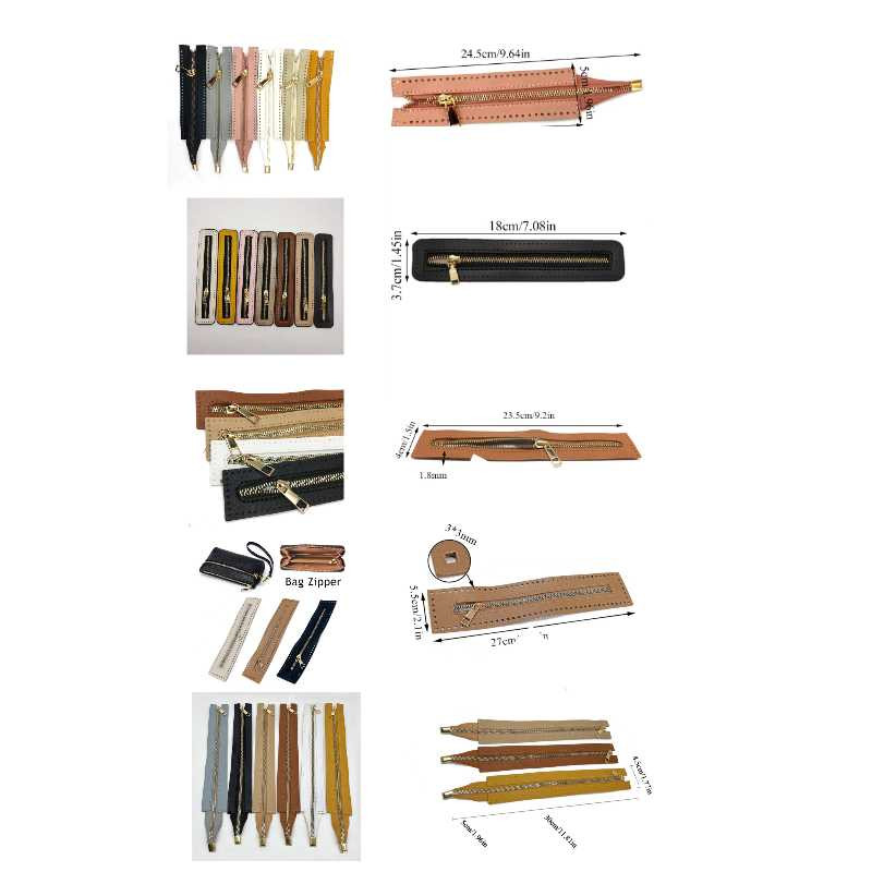 Kovový zips na džínsy, šitie kabeliek, remeselné šitie, zákazkový DIY zips na tkané tašky, hardvér z PU kože, zips, šijacie príslušenstvo
