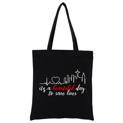 Szürkék anatómia Te vagy az én személyem Ullzang hip-hop csípő rajzfilmnyomat bevásárlótáskák lányok divat alkalmi csomag kézitáska