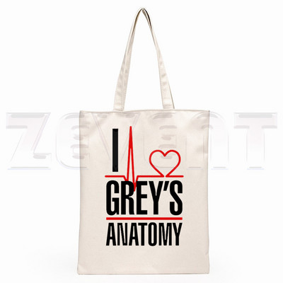 Szürkék anatómia Te vagy az én személyem Ullzang hip-hop csípő rajzfilmnyomat bevásárlótáskák lányok divat alkalmi csomag kézitáska