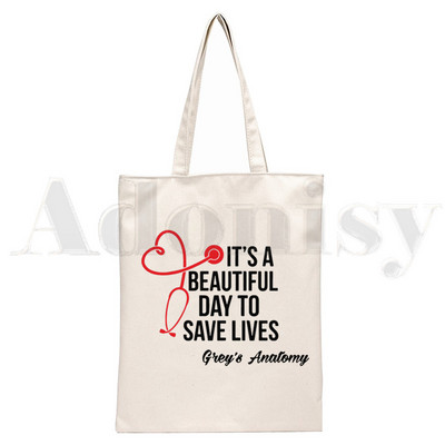 Szürkék anatómia Te vagy az én személyem Ullzang hip-hop csípő rajzfilmnyomat bevásárlótáskák lányok divat alkalmi csomag kézitáska