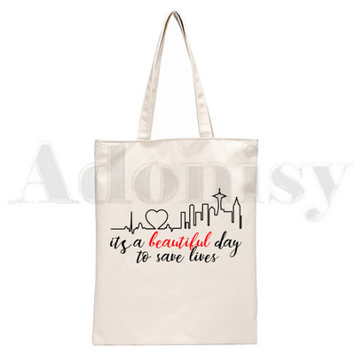 Szürkék anatómia Te vagy az én személyem Ullzang hip-hop csípő rajzfilmnyomat bevásárlótáskák lányok divat alkalmi csomag kézitáska