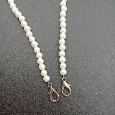 Pearl kotirihm naiste käekoti jaoks Aksessuaarid Vöö brändi käepidemed Uus helmekett Õlg Crossbody Messenger kotirihma kett