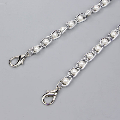 Pearl kotirihm naiste käekoti jaoks Aksessuaarid Vöö brändi käepidemed Uus helmekett Õlg Crossbody Messenger kotirihma kett