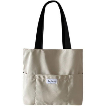 Γυναικεία τσάντα φόρμας Αισθητική μονόχρωμη φοιτητική τσάντα τσάντα ώμου μεγάλης χωρητικότητας Oxford επαναχρησιμοποιήσιμη τσάντα παραλίας 2022
