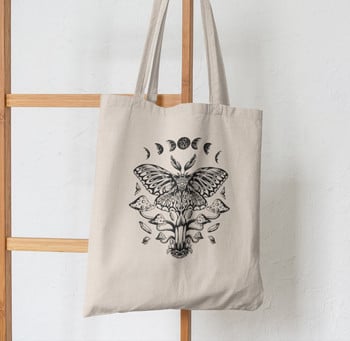 Γυναικεία τσάντα Shopper The Moon Tarot Card tote bag, Τσάντα Shopping Canvas Shopper Bag Τσάντα για κορίτσι Tote Shoulder Lady Bag