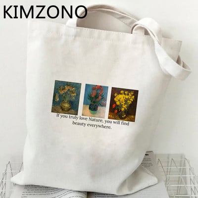 Van Gogh bevásárlótáska élelmiszerbolt kézitáska bolsas de tela tote bolsa bevásárlótáska juta tote szövet egyedi