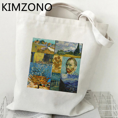 Van Gogh bevásárlótáska élelmiszerbolt kézitáska bolsas de tela tote bolsa bevásárlótáska juta tote szövet egyedi