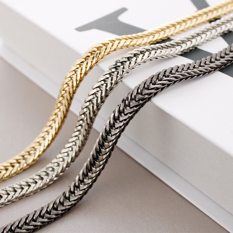 TINBERON Snake Bone lánc arany/ezüst/fegyver fekete táskapánt csere fém vállpántok Crossbody táska lánc táska kiegészítők