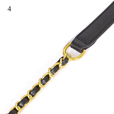 100/120 cm krepšys Metalinės grandinėlės odinis krepšio dirželis Mados išskirtinės juodos odinės grandinėlės pečių dirželiai Aparatūros krepšio priedai