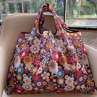 Didelio dydžio prekybos centrų bakalėjos krepšys Daugkartinė moteriška rankinė 50 Lb Pirkėjo pečių krepšys Sulankstomas pirkinių krepšio apdailos krepšys