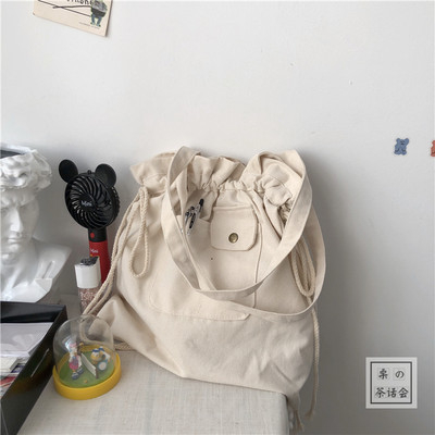 Torbe za kupnju Ženske karirane vrpce Ležerne, podesive, platnene torbe velikog kapaciteta, slatke studentske platnene torbe Jednostavan korejski stil