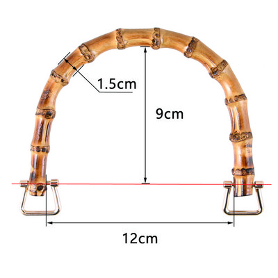 Krepšelio rankenos U formos bambuko imitacijos rankena, skirta „pasidaryk pats“ moteriškai piniginei Rankų darbo rankinė su sagtimi Krepšelių priedų dalis