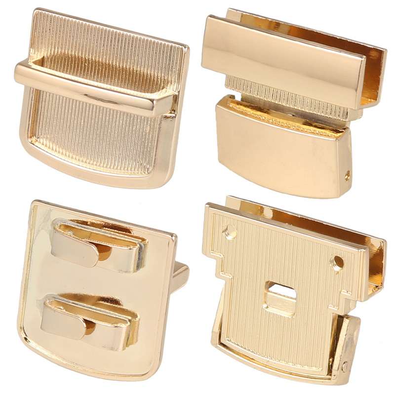 Fém téglalap nyomós zár táska tok csat csat kézitáskákhoz válltáskák pénztárca Női barkácstáska kiegészítők