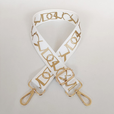 Lady Fashion õlakoti rihm, reguleeritav lai rihm luksusliku asenduskäekotti jaoks Crossbody O Bag Kuldne hõbedane lukk