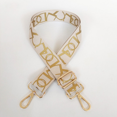 Lady Fashion õlakoti rihm, reguleeritav lai rihm luksusliku asenduskäekotti jaoks Crossbody O Bag Kuldne hõbedane lukk