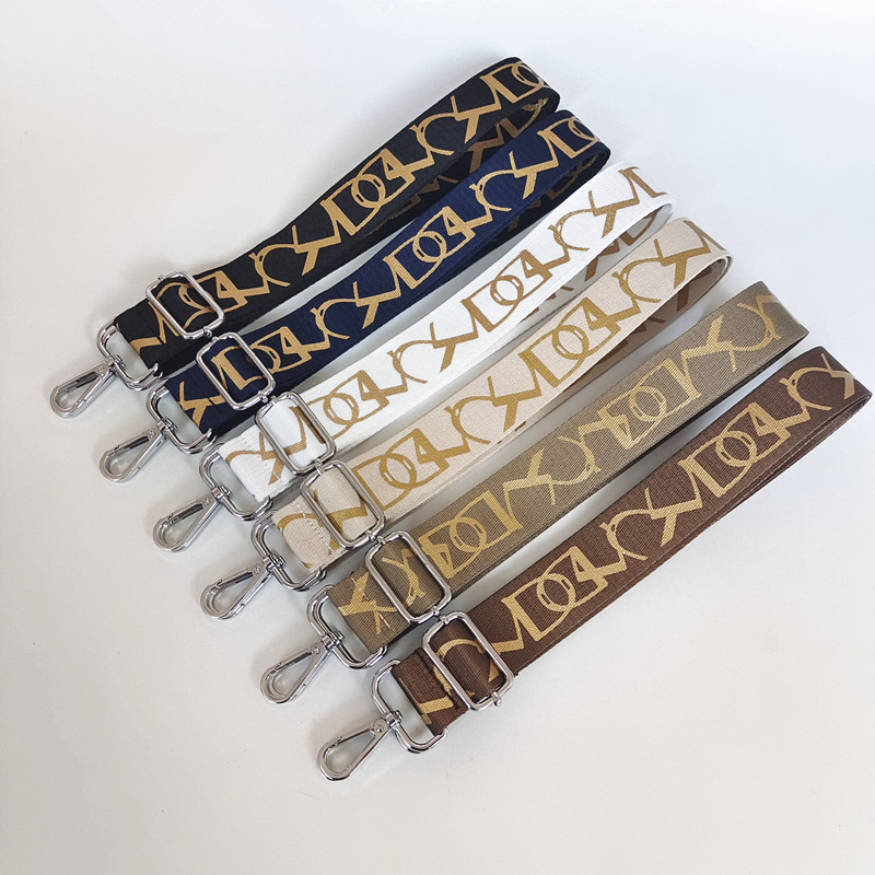 Lady Fashion õlakoti rihm, reguleeritav lai rihm luksusliku asenduskäekotti jaoks Crossbody O Bag Kuldne hõbedane lukk