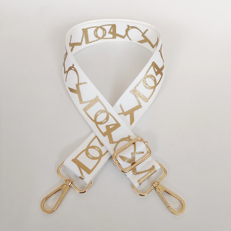 Lady Fashion õlakoti rihm, reguleeritav lai rihm luksusliku asenduskäekotti jaoks Crossbody O Bag Kuldne hõbedane lukk