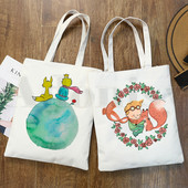 Μικρός Πρίγκιπας Τέχνη Όμορφες ρετρό πολύ χαριτωμένες τσάντες τσάντες ώμου Casual Shopping girls τσάντα Κομψή τσάντα από καμβά