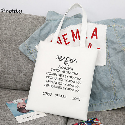 Taška 3Racha Tote Bag Stray Kids v kórejskom štýle K-pop Merch Plátenné kabelky Školské nákupné tašky Bang Chan Changbin Han Jisung cez rameno