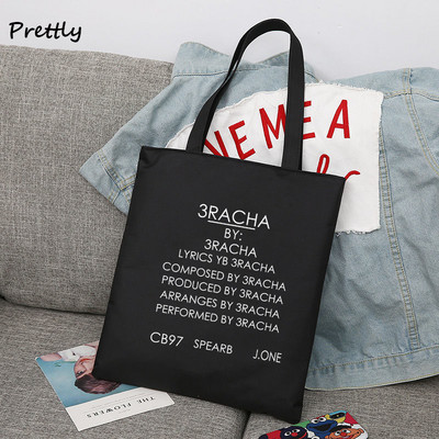 Taška 3Racha Tote Bag Stray Kids v kórejskom štýle K-pop Merch Plátenné kabelky Školské nákupné tašky Bang Chan Changbin Han Jisung cez rameno