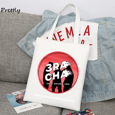Taška 3Racha Tote Bag Stray Kids v kórejskom štýle K-pop Merch Plátenné kabelky Školské nákupné tašky Bang Chan Changbin Han Jisung cez rameno