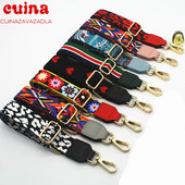 Nylon táska szíj női színes pántok Crossbody Messenger válltáska tartozékokhoz Állítható hímzett övek pántok O táska