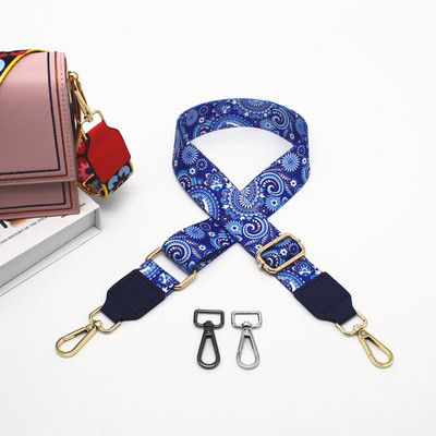 Nylon táska szíj női színes pántok Crossbody Messenger válltáska tartozékokhoz Állítható hímzett övek pántok O táska