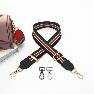 Nylon táska szíj női színes pántok Crossbody Messenger válltáska tartozékokhoz Állítható hímzett övek pántok O táska