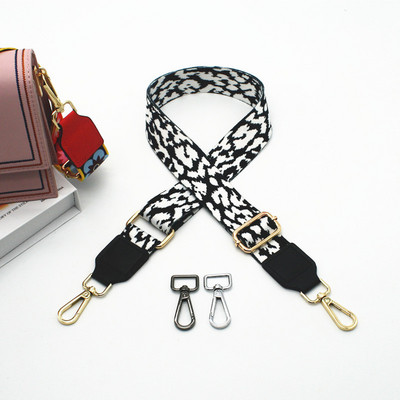 Nylon táska szíj női színes pántok Crossbody Messenger válltáska tartozékokhoz Állítható hímzett övek pántok O táska