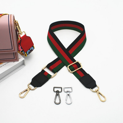 Nylon táska szíj női színes pántok Crossbody Messenger válltáska tartozékokhoz Állítható hímzett övek pántok O táska