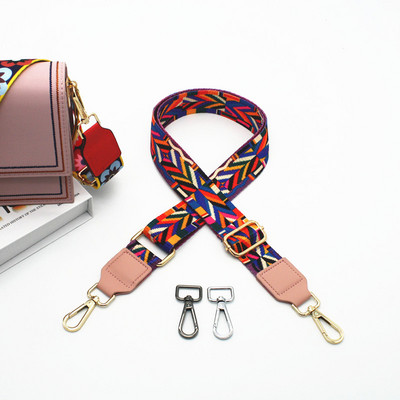 Nylon táska szíj női színes pántok Crossbody Messenger válltáska tartozékokhoz Állítható hímzett övek pántok O táska