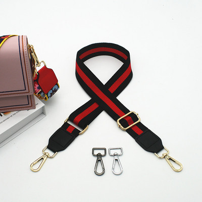 Nylon táska szíj női színes pántok Crossbody Messenger válltáska tartozékokhoz Állítható hímzett övek pántok O táska