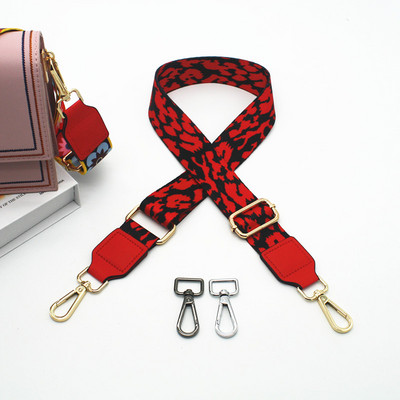 Nylon táska szíj női színes pántok Crossbody Messenger válltáska tartozékokhoz Állítható hímzett övek pántok O táska