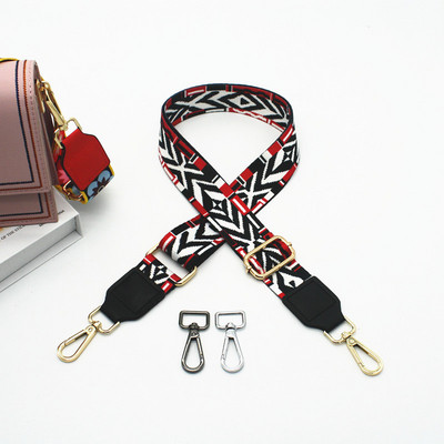Nylon táska szíj női színes pántok Crossbody Messenger válltáska tartozékokhoz Állítható hímzett övek pántok O táska