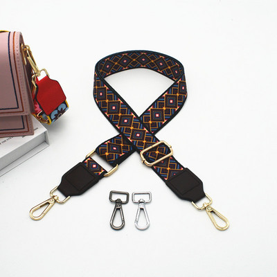 Nylon táska szíj női színes pántok Crossbody Messenger válltáska tartozékokhoz Állítható hímzett övek pántok O táska