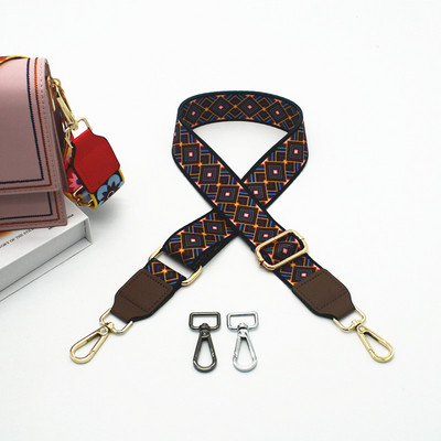 Nylon táska szíj női színes pántok Crossbody Messenger válltáska tartozékokhoz Állítható hímzett övek pántok O táska