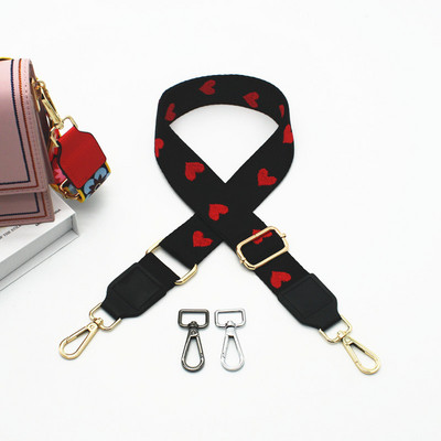 Nylon táska szíj női színes pántok Crossbody Messenger válltáska tartozékokhoz Állítható hímzett övek pántok O táska