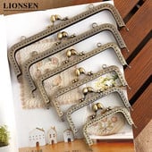 LIONSEN „pasidaryk pats“ senovinė bronzinė gėlių galvutė, metalinė piniginės rėmas, rankena, bučinio užsegimo užraktas, skirtas krepšio siuvimui, amatų siuvimo reikmenys