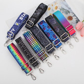 Somas siksna Neilona vidukļa soma plecu siksna dāmām vienam plecam Crossbody Regulējama plata plecu siksna Daļas Aksesuāri Varavīksne