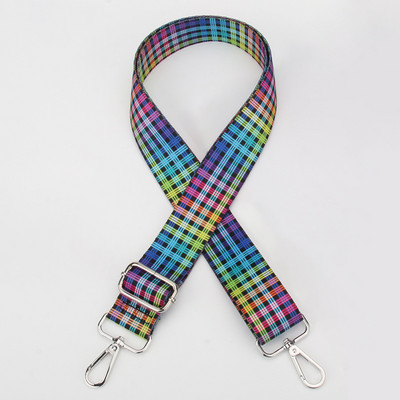 Somas siksna Neilona vidukļa soma plecu siksna dāmām vienam plecam Crossbody Regulējama plata plecu siksna Daļas Aksesuāri Varavīksne