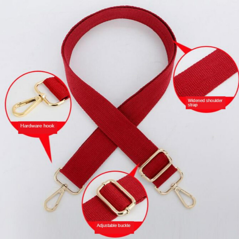 IKE MARTI auduma somas siksna Sudraba sprādze Sieviešu somas siksna Crossbody somai Sarkana, melna plecu siksna Somas siksna Aksesuāri