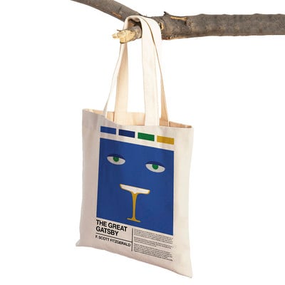 Ikdienas sieviešu iepirkumu somas Grāmatu romāns Filozofisks retro literatūra Dzīvnieku audekls Lielveikalu soma Eko Tote rokassoma