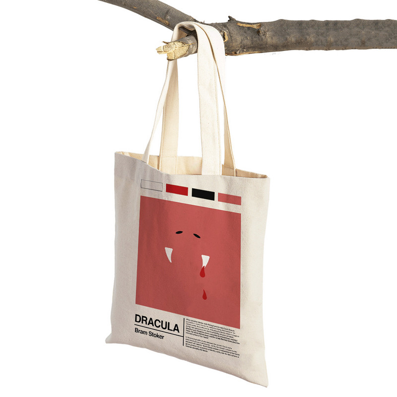 Ikdienas sieviešu iepirkumu somas Grāmatu romāns Filozofisks retro literatūra Dzīvnieku audekls Lielveikalu soma Eko Tote rokassoma