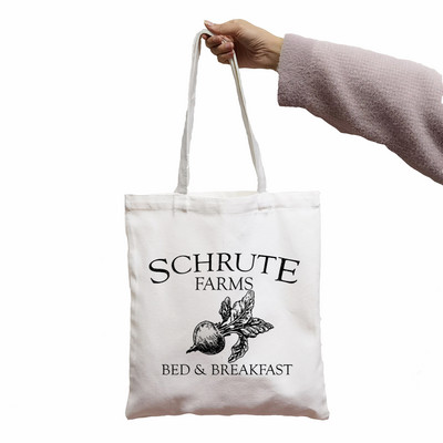 Krepšys Biuro TV laida Dunder Mifflin Paper Company Spausdinti Puikus pirkėjų krepšys Shopper White Moterų krepšiai per petį Krepšys