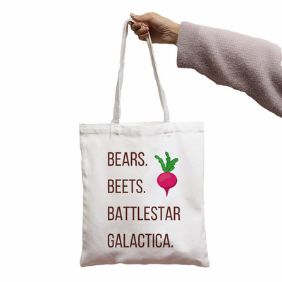 Krepšys Biuro TV laida Dunder Mifflin Paper Company Spausdinti Puikus pirkėjų krepšys Shopper White Moterų krepšiai per petį Krepšys