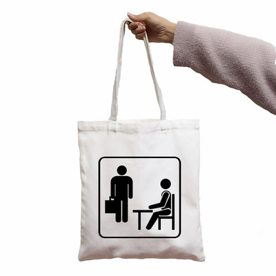 Krepšys Biuro TV laida Dunder Mifflin Paper Company Spausdinti Puikus pirkėjų krepšys Shopper White Moterų krepšiai per petį Krepšys